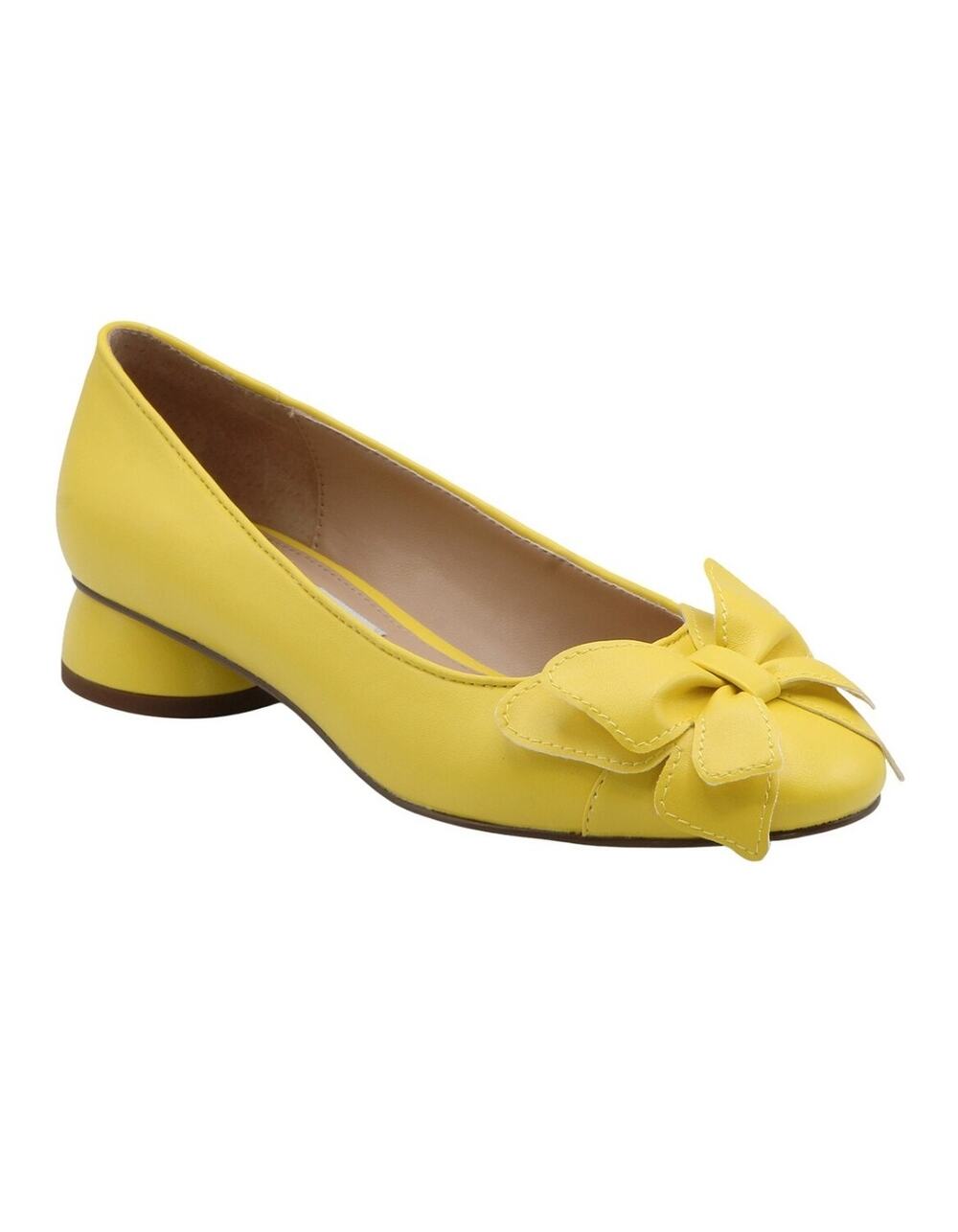 Charles David Butterfly Yellow Pump Low Heel Flat Size 9 NWT and Box